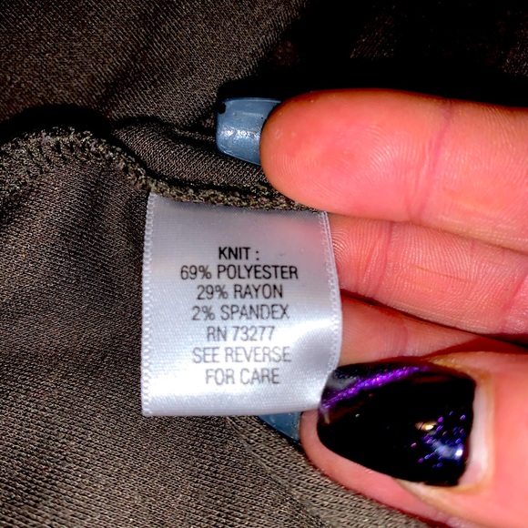 Simply Vera by Vera Wang Olive High Low Skirt Sz M - Picture 12 of 15